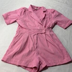 Day + Moon pink romper jumpsuit shorts one piece size L